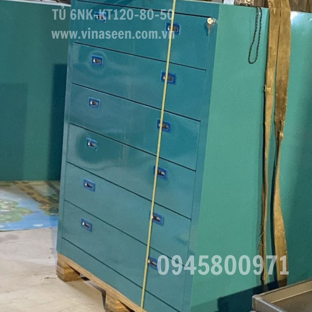 Tủ đựng dụng cụ đồ nghề 6 ngăn kéo, đặt cố định.