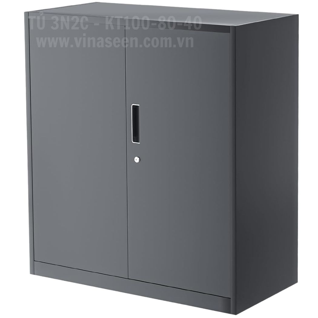 Tủ đựng dụng cụ đồ nghề 3 ngăn 2 cánh, màu xám, tủ đặt cố định.