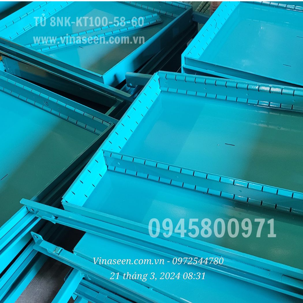 Tủ đựng dụng cụ đồ nghề 8 ngăn kéo, đặt cố định.