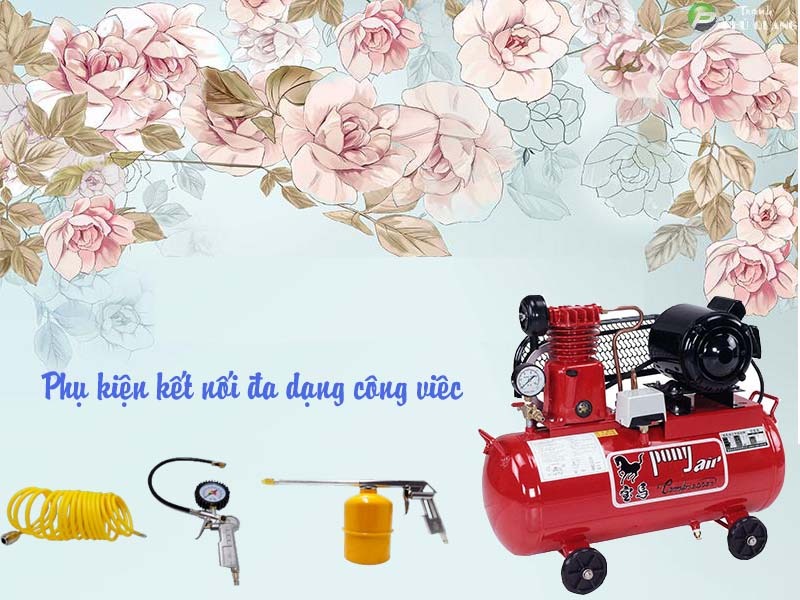 Máy nén khí 1 cấp có dầu, piston dây đai DK-I30L/0.25HP/220V