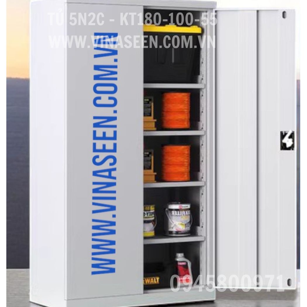 Tủ đựng dụng cụ đồ nghề 5 ngăn 2 cánh, đặt cố định, không có vách treo dụng cụ