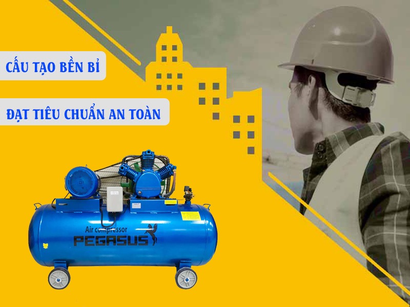 Máy nén khí 2 cấp có dầu piston dây đai Pegasus TM-V-1.6/12.5-500L-15HP/380V