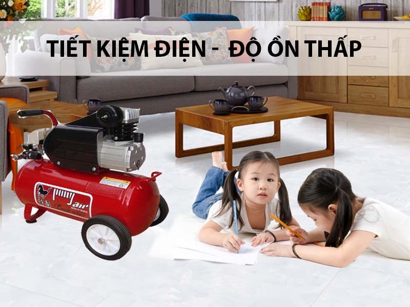 Máy nén khí 1 cấp có dầu, liền đầu Pony DK-30-30NK/30l/3HP/220V