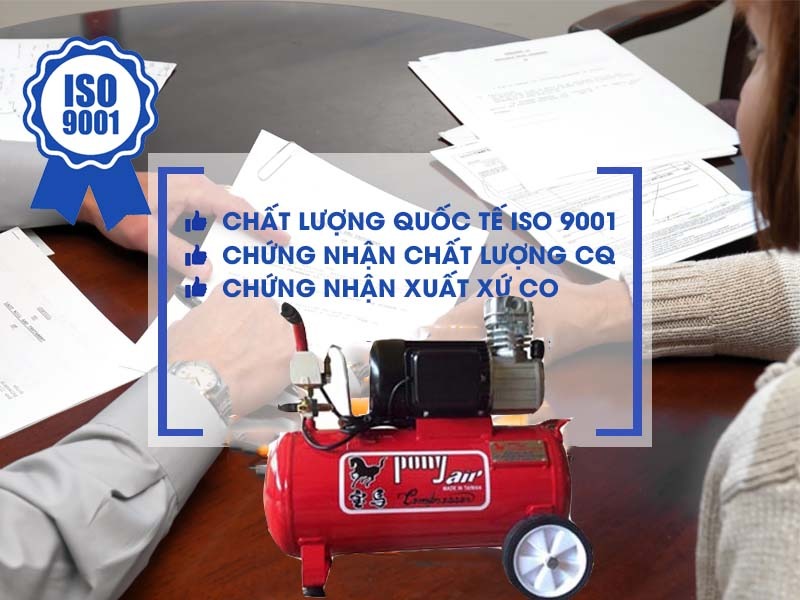 Máy nén khí 1 cấp có dầu, liền đầu Pony DK-35-50NK/50l/3HP/220V