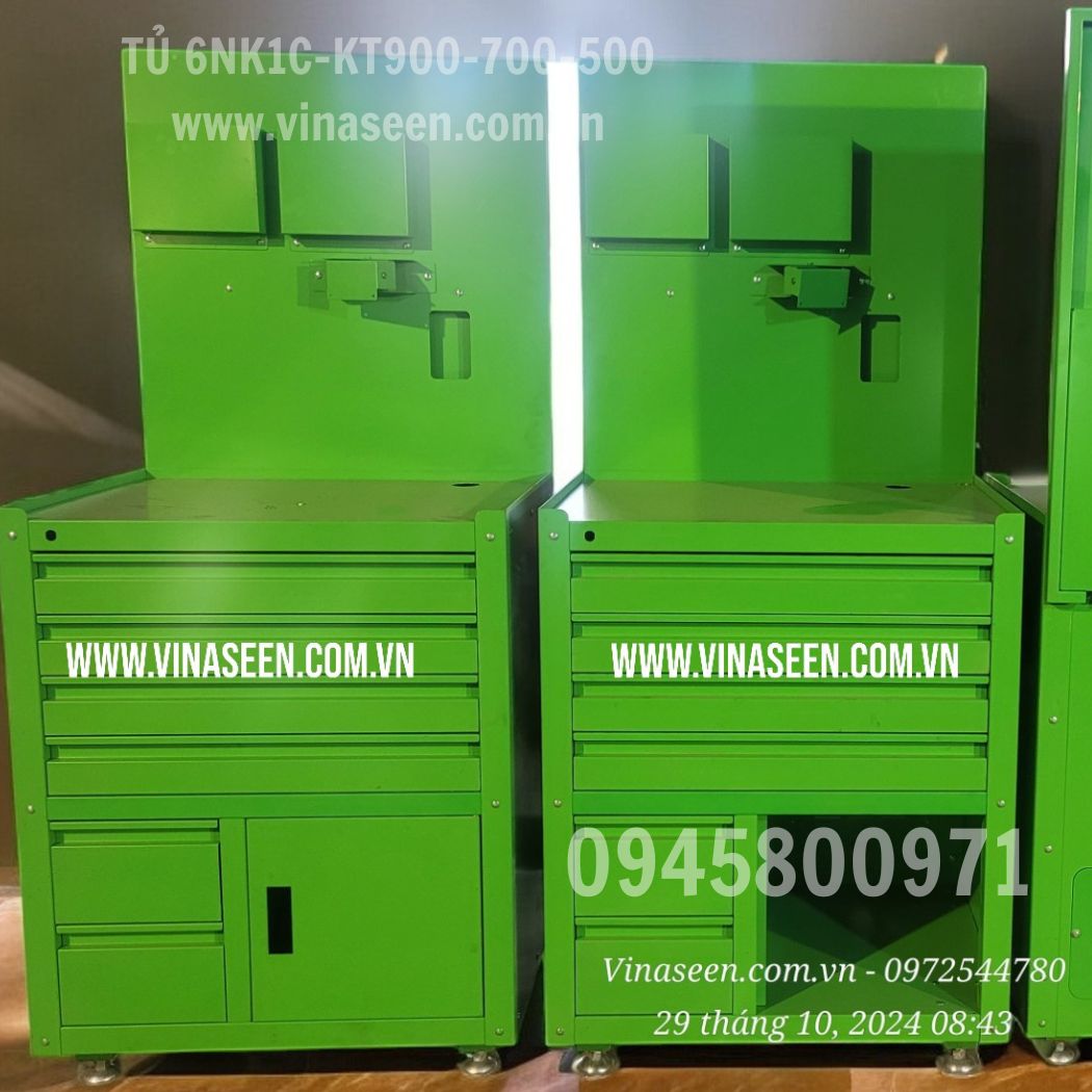 Tủ đựng dụng cụ đồ nghề 6 ngăn kéo 1 cánh, có vách treo thiết bị tài liệu, đặt cố định
