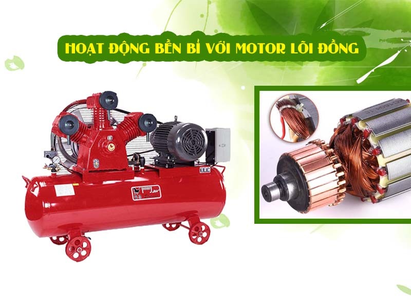 Máy nén khí 1 cấp có dầu, piston dây đai Pony DK-V110NK/2HP/380V/10B