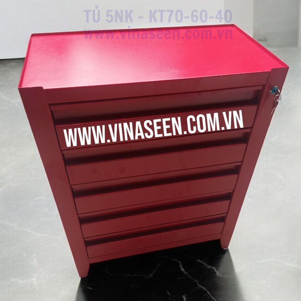 Tủ đựng dụng cụ đồ nghề 5 ngăn kéo, đặt cố định.