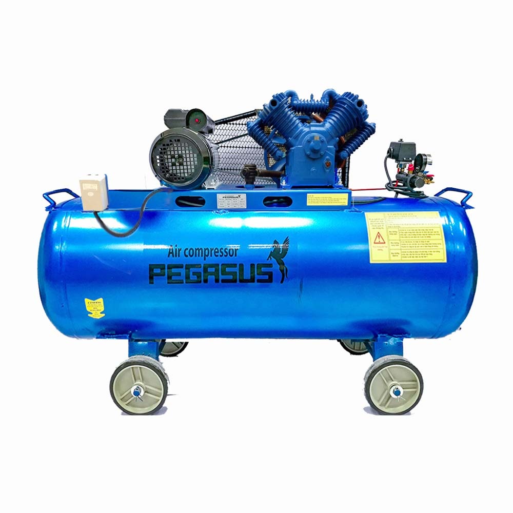 Máy nén khí 2 cấp có dầu piston dây đai Pegasus TM-V-1.05/12.5-500L/10HP/380V
