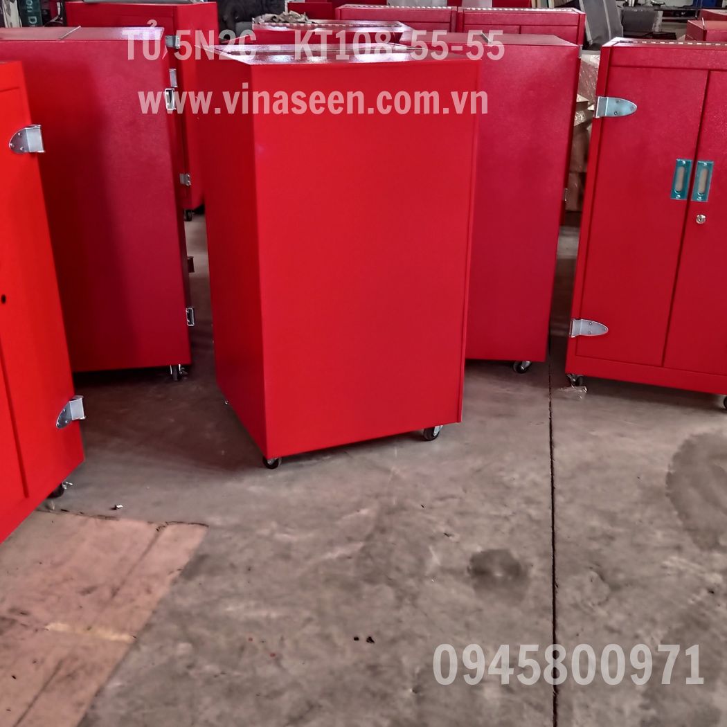 Tủ đựng dụng cụ đồ nghề 5 ngăn 2 cánh, có bánh xe di chuyển.