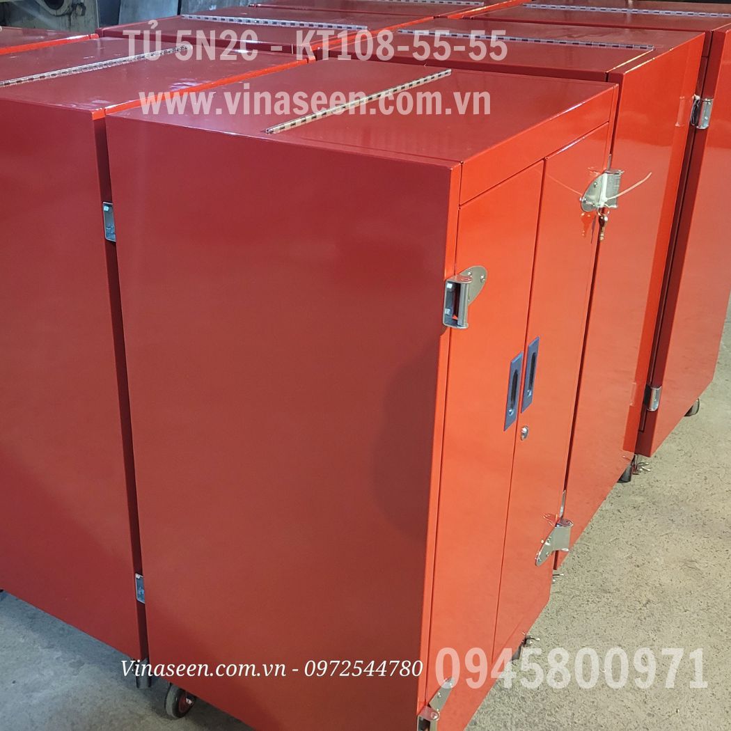 Tủ đựng dụng cụ đồ nghề 5 ngăn 2 cánh, có bánh xe di chuyển.