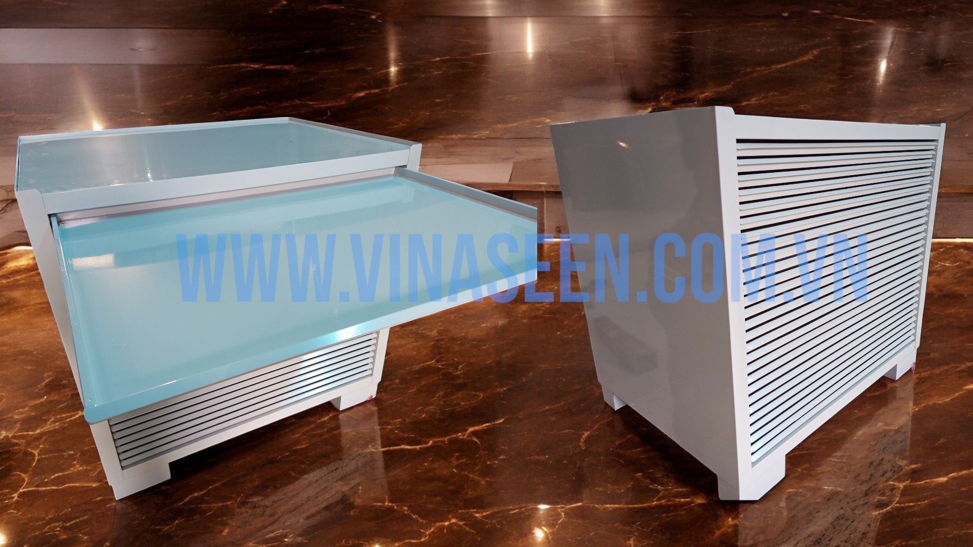 Tủ đựng film, bản vẽ kích thước lớn, 30 ngăn kéo, đặt cố định.