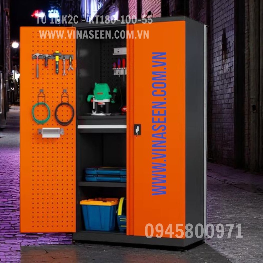Tủ đựng dụng cụ đồ nghề 1 ngăn kéo 2 cánh, đặt cố định.