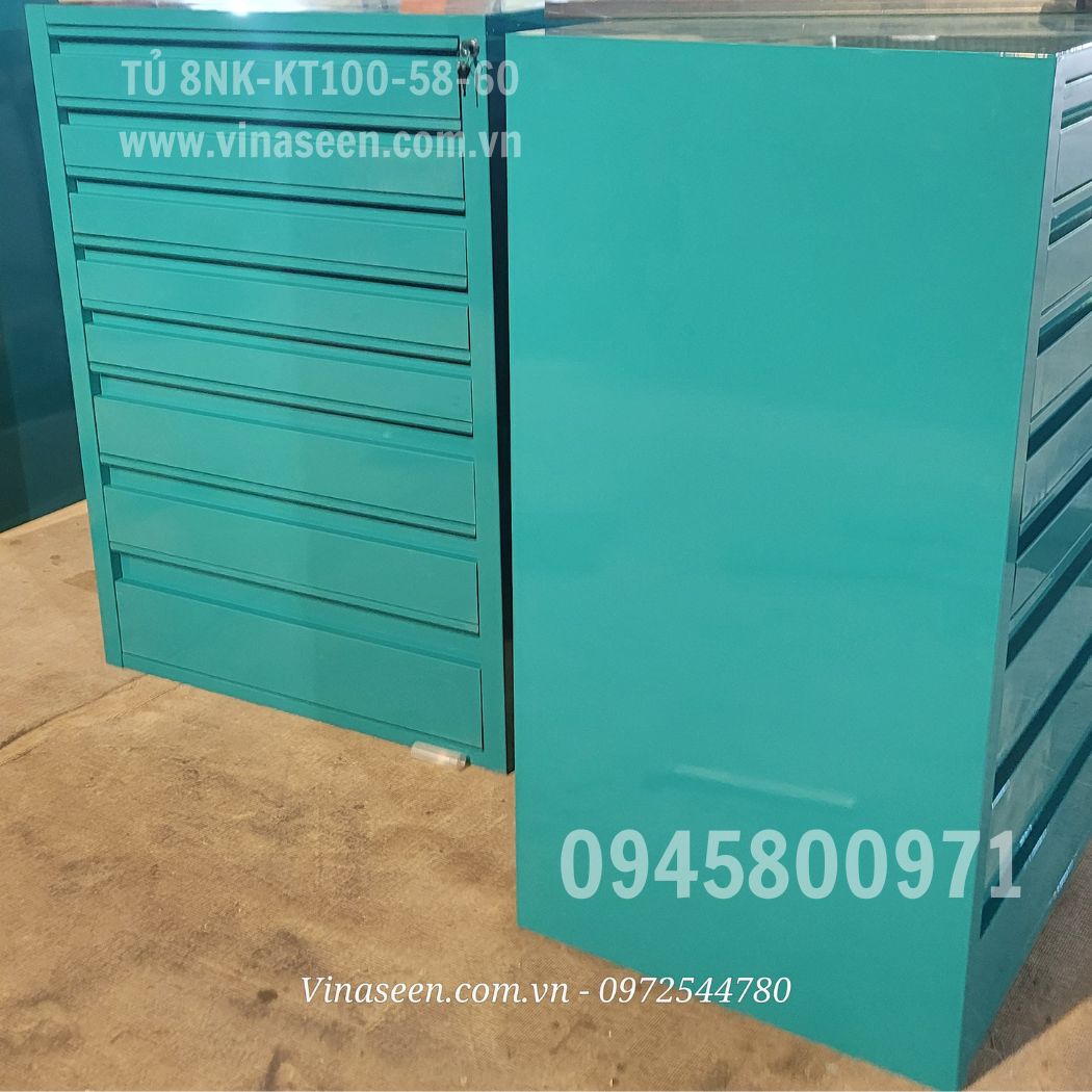 Tủ đựng dụng cụ đồ nghề 8 ngăn kéo, đặt cố định.