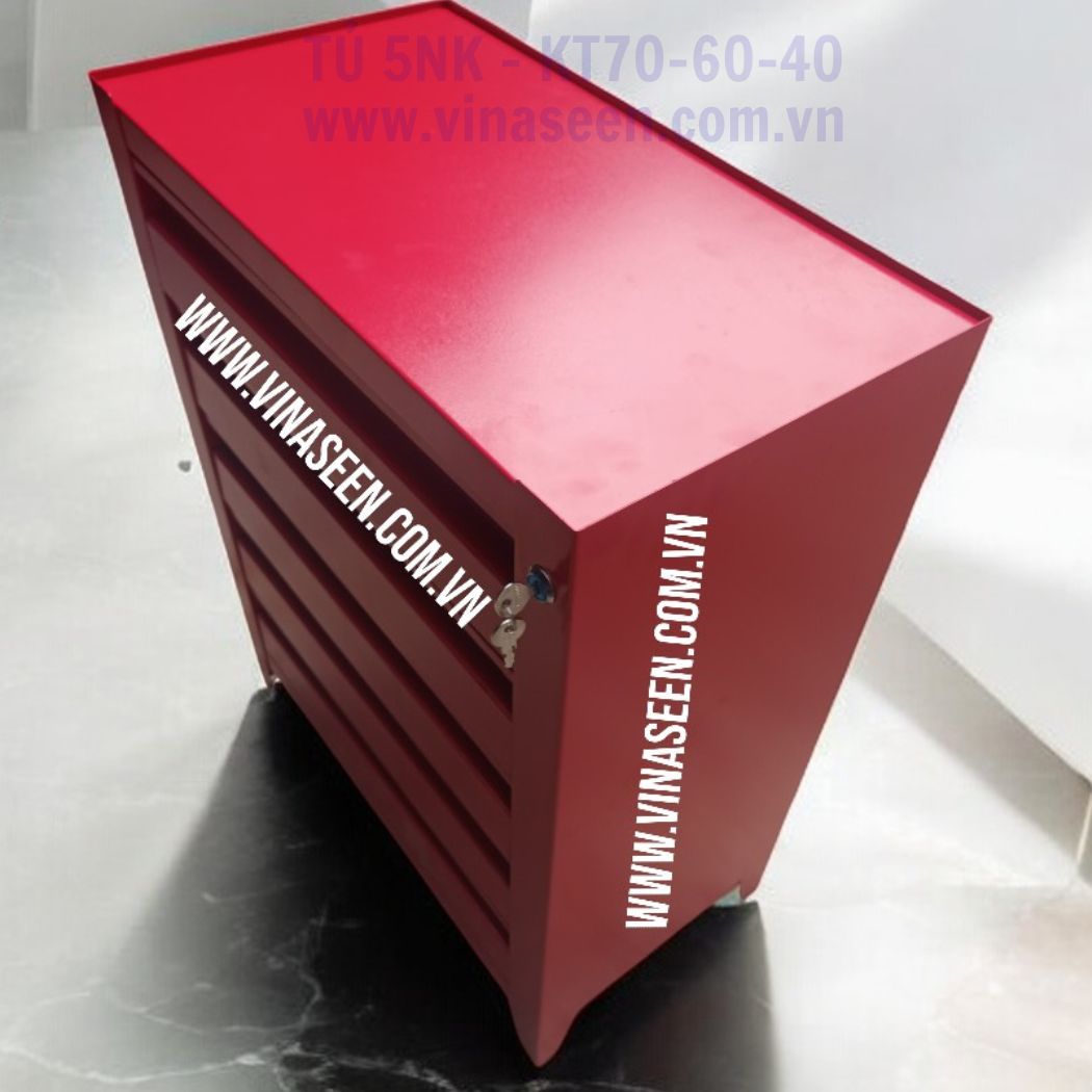 Tủ đựng dụng cụ đồ nghề 5 ngăn kéo, đặt cố định.