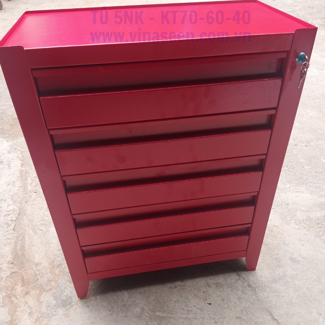 Tủ đựng dụng cụ đồ nghề 5 ngăn kéo, đặt cố định.