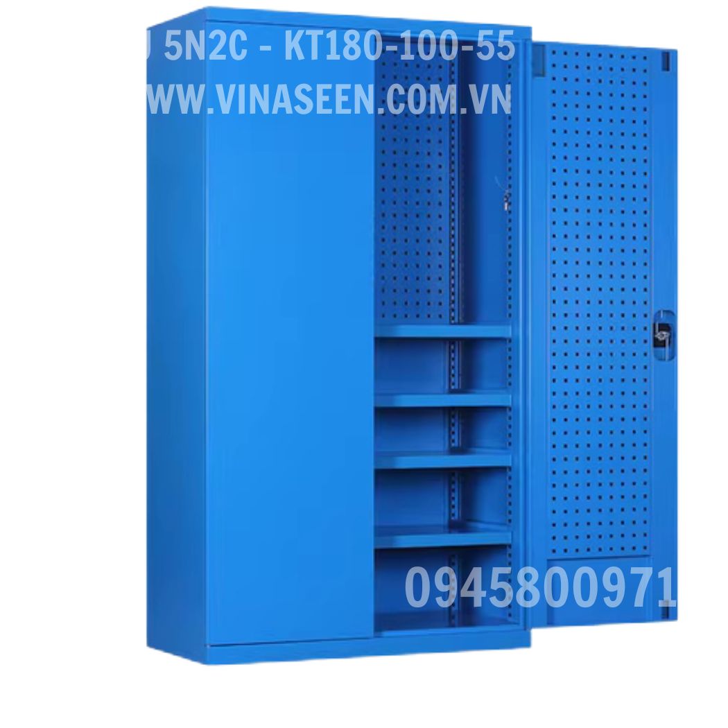 Tủ đựng dụng cụ đồ nghề 5 ngăn 2 cánh, đặt cố định.