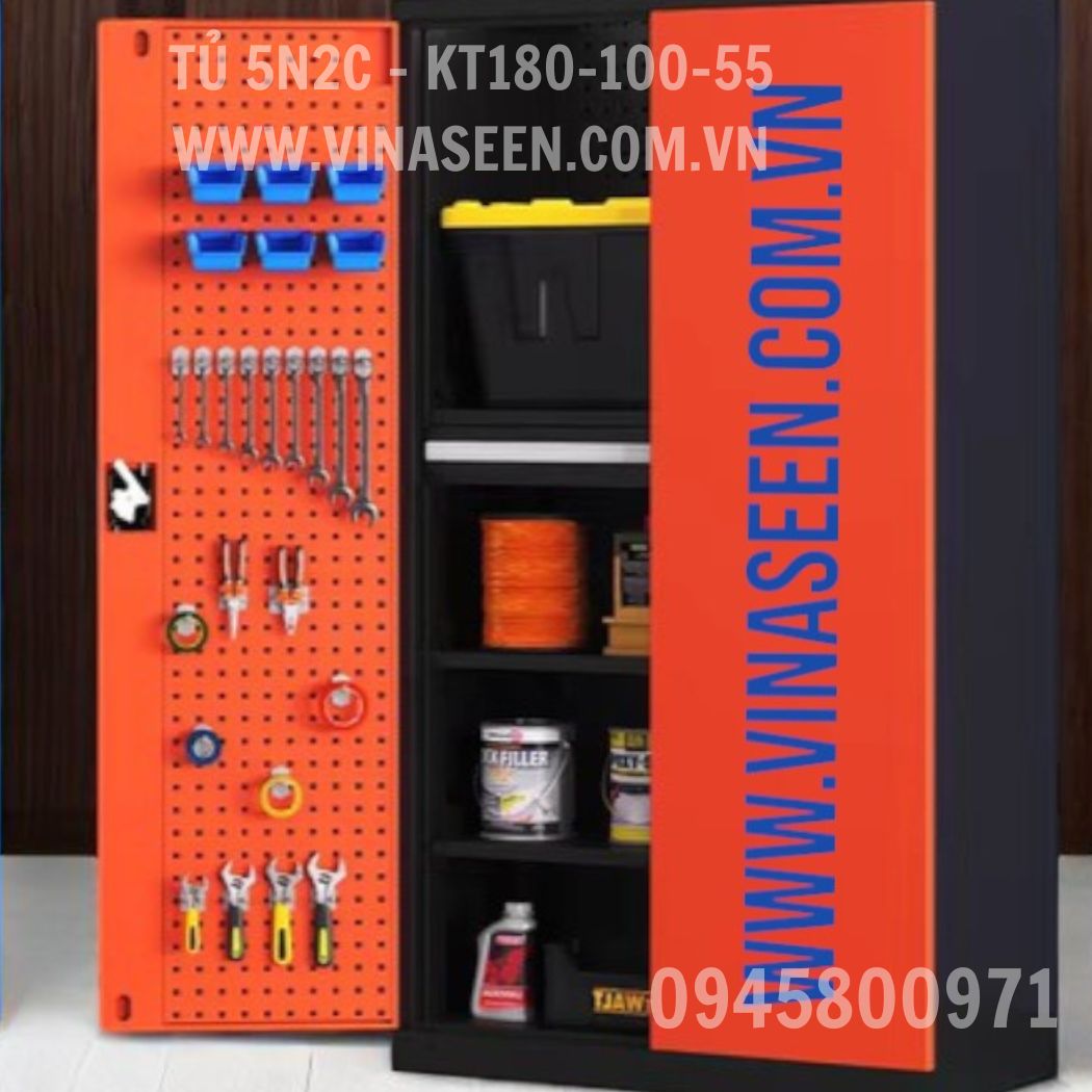 Tủ đựng dụng cụ đồ nghề 5 ngăn 2 cánh, đặt cố định.