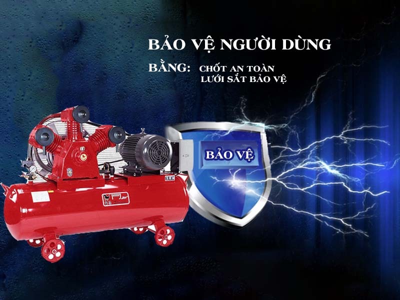 Máy nén khí 1 cấp có dầu, piston dây đai Pony DK200-W500NK/20HP/380V