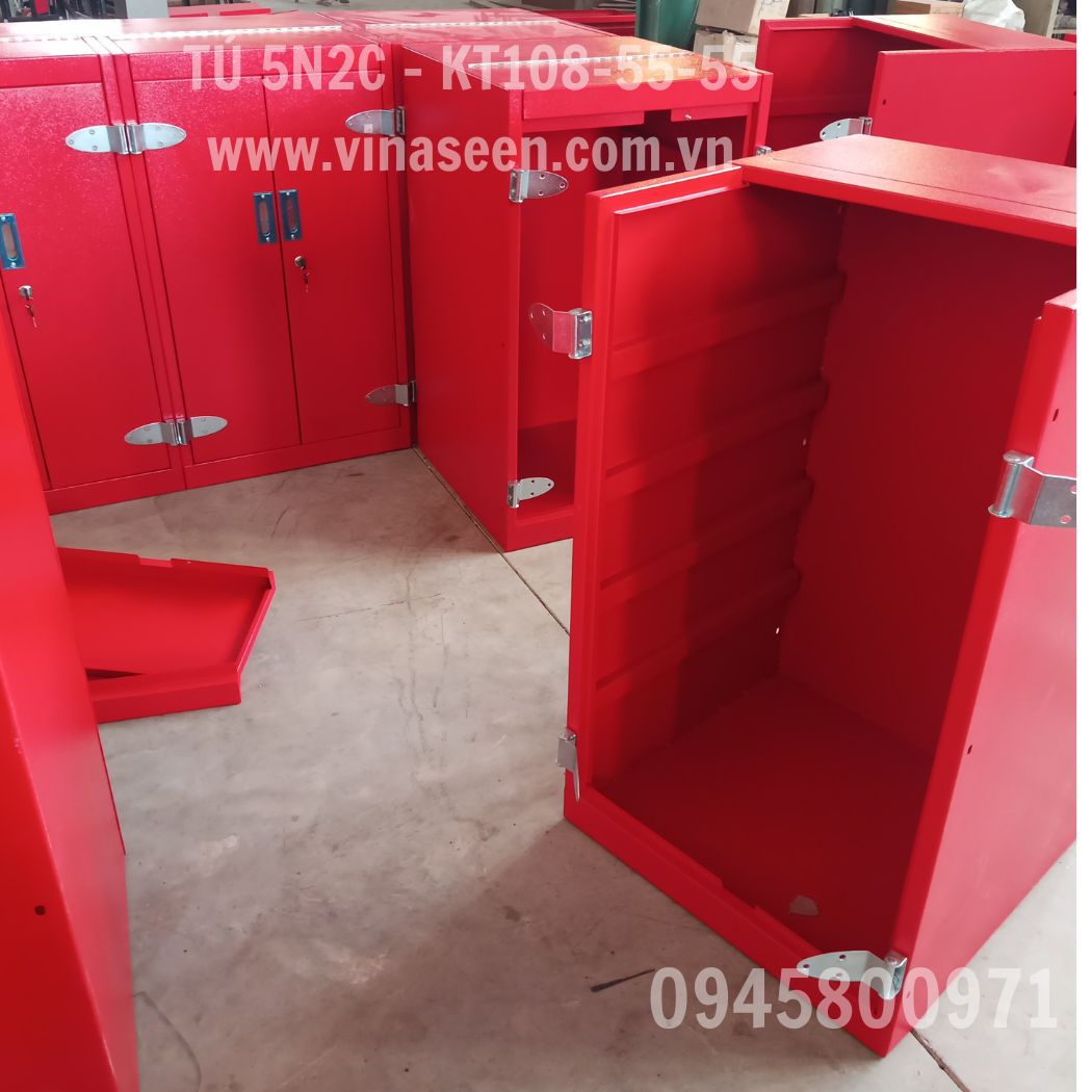 Tủ đựng dụng cụ đồ nghề 5 ngăn 2 cánh, có bánh xe di chuyển.