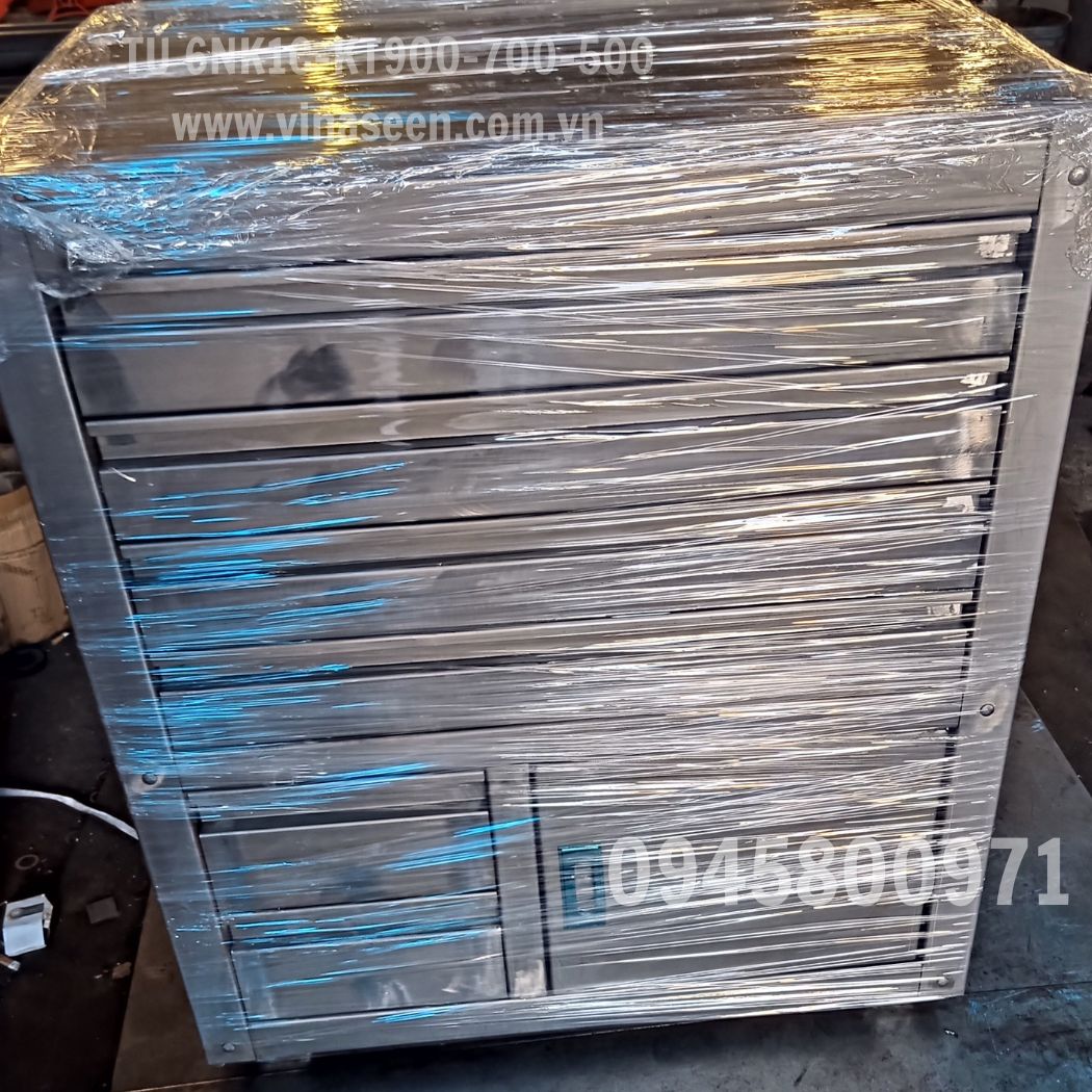 Tủ đựng dụng cụ đồ nghề 6 ngăn kéo 1 cánh, có vách treo thiết bị tài liệu, đặt cố định