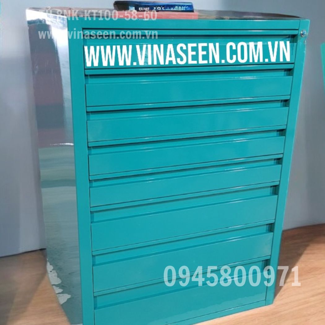 Tủ đựng dụng cụ đồ nghề 8 ngăn kéo, đặt cố định.
