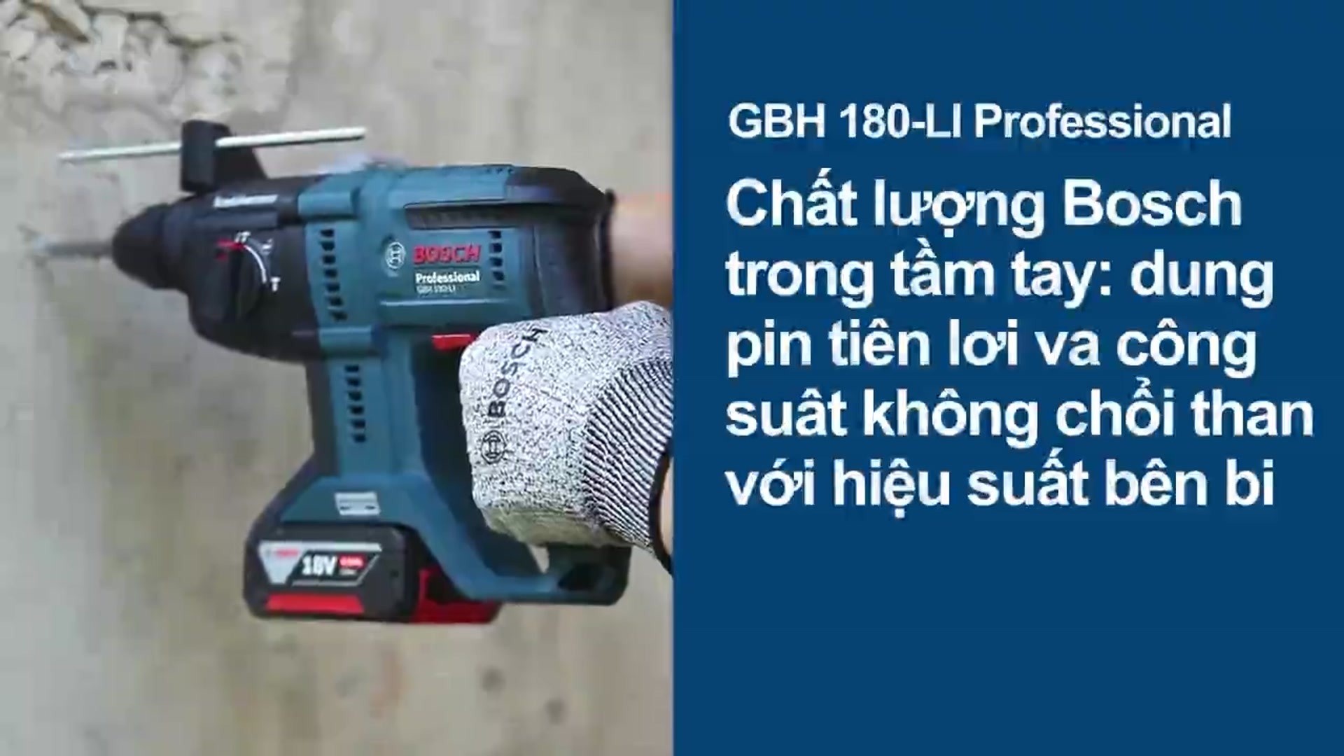 Máy khoan búa dùng pin Bosch GBH 180 - LI Professional