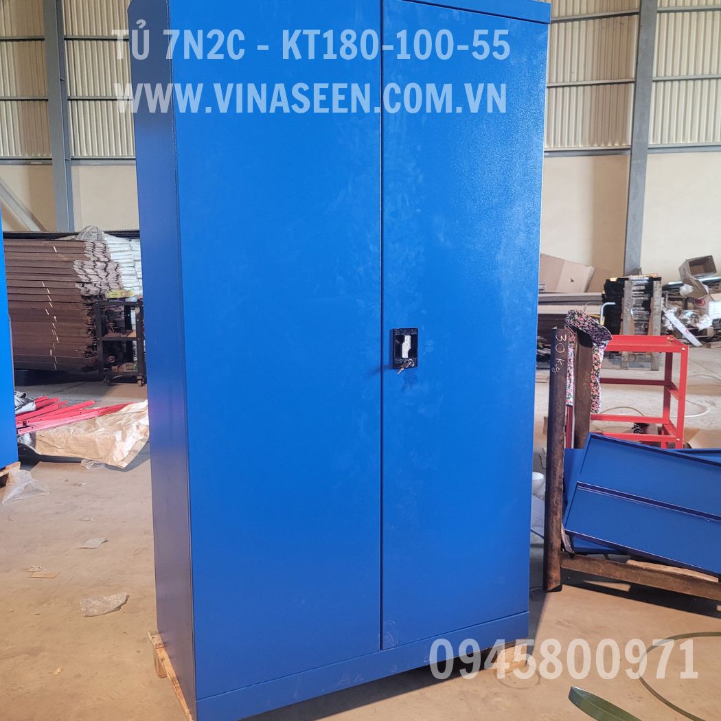 Tủ đựng dụng cụ đồ nghề 7 ngăn 2 cánh, đặt cố định, không có vách treo dụng cụ.