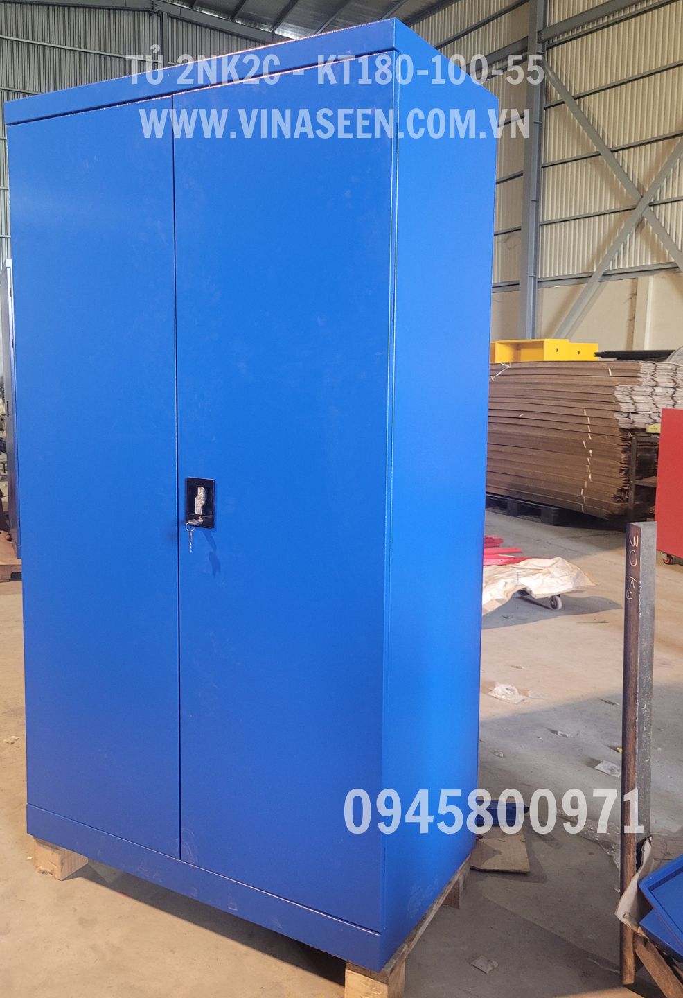 Tủ đựng dụng cụ đồ nghề 2 ngăn kéo 2 cánh, đặt cố định.
