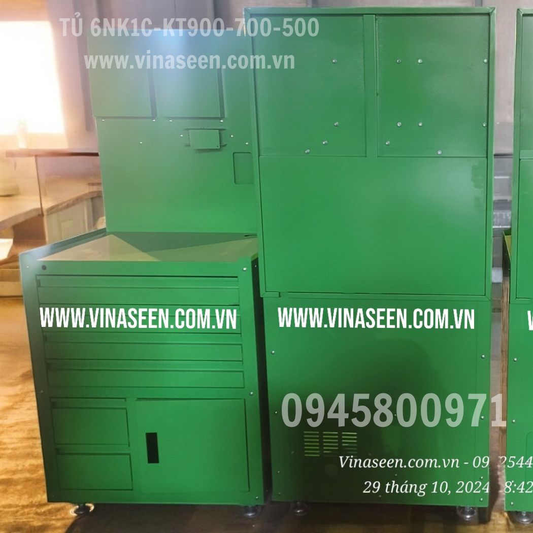 Tủ đựng dụng cụ đồ nghề 6 ngăn kéo 1 cánh, có vách treo thiết bị tài liệu, đặt cố định