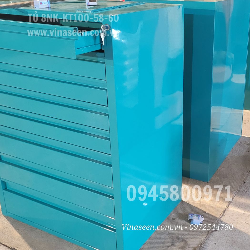 Tủ đựng dụng cụ đồ nghề 8 ngăn kéo, đặt cố định.