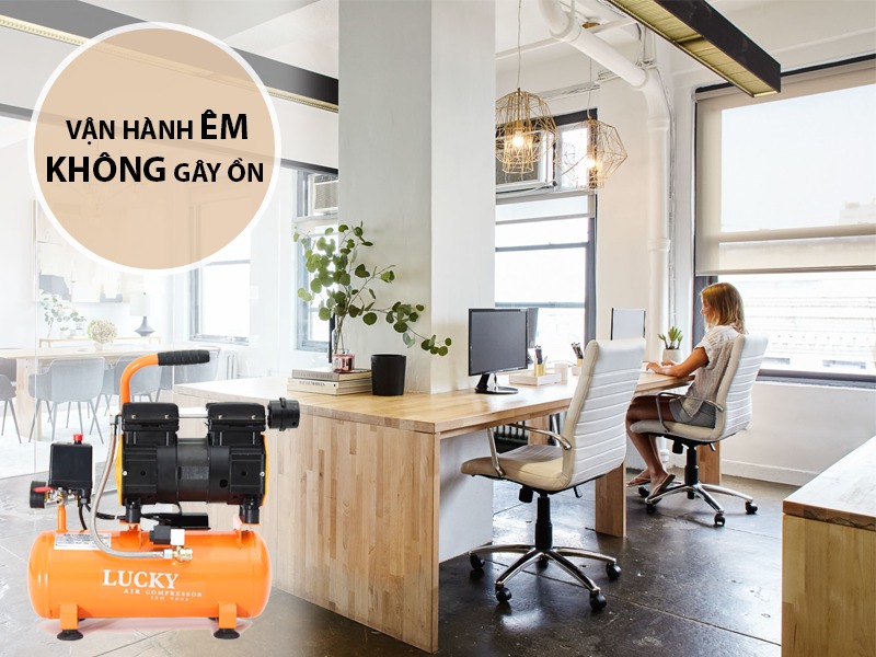 Máy nén khí không dầu Lucky H9L 0.75HP/9L/220V/8B