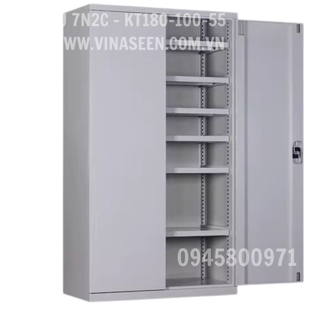 Tủ đựng dụng cụ đồ nghề 7 ngăn 2 cánh, đặt cố định, không có vách treo dụng cụ.