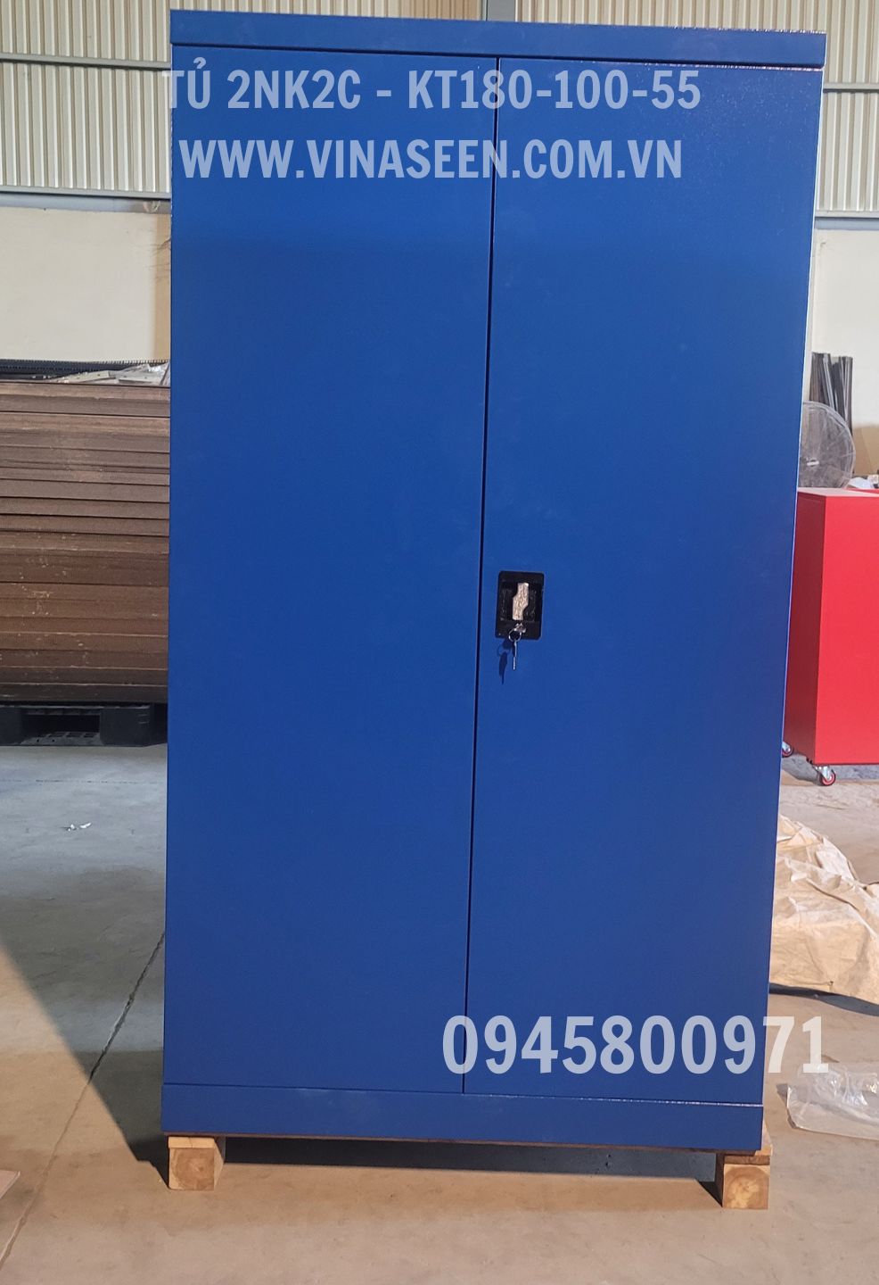Tủ đựng dụng cụ đồ nghề 2 ngăn kéo 2 cánh, đặt cố định.