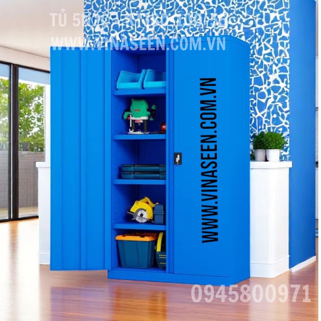 Tủ đựng dụng cụ đồ nghề 5 ngăn 2 cánh, đặt cố định, không có vách treo dụng cụ