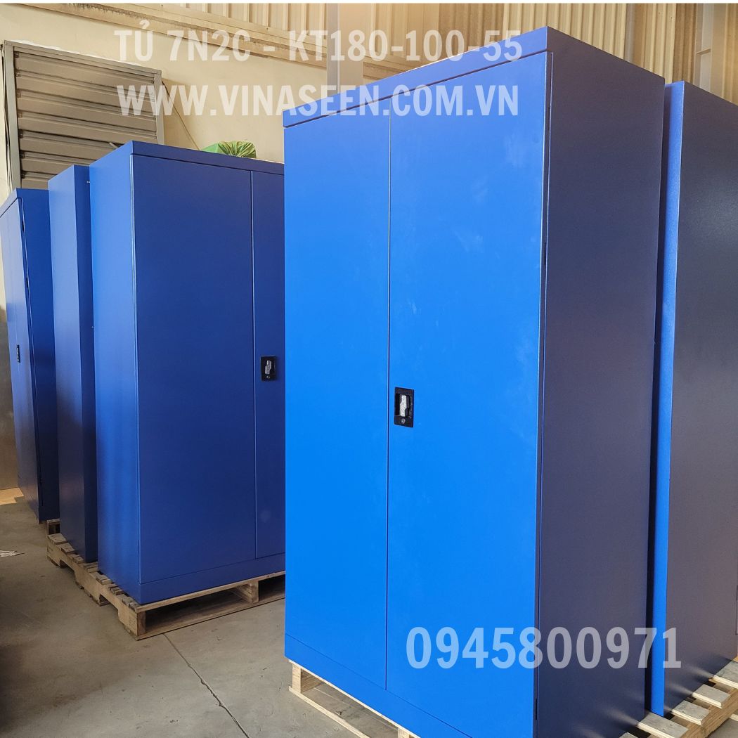 Tủ đựng dụng cụ đồ nghề 7 ngăn 2 cánh, đặt cố định, không có vách treo dụng cụ.
