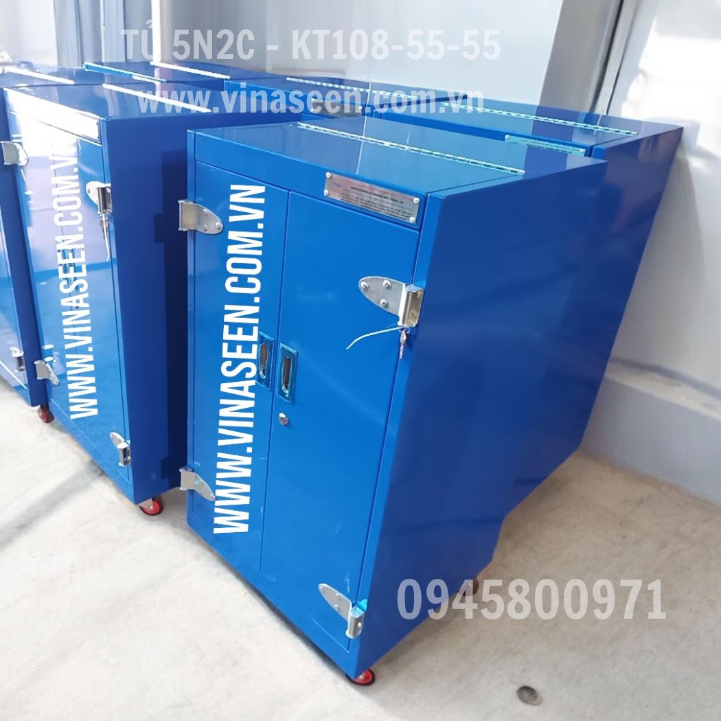 Tủ đựng dụng cụ đồ nghề 5 ngăn 2 cánh, có bánh xe di chuyển.