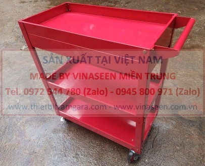 Xe đẩy dụng cụ đồ nghề 3 ngăn & 1 ngăn kéo