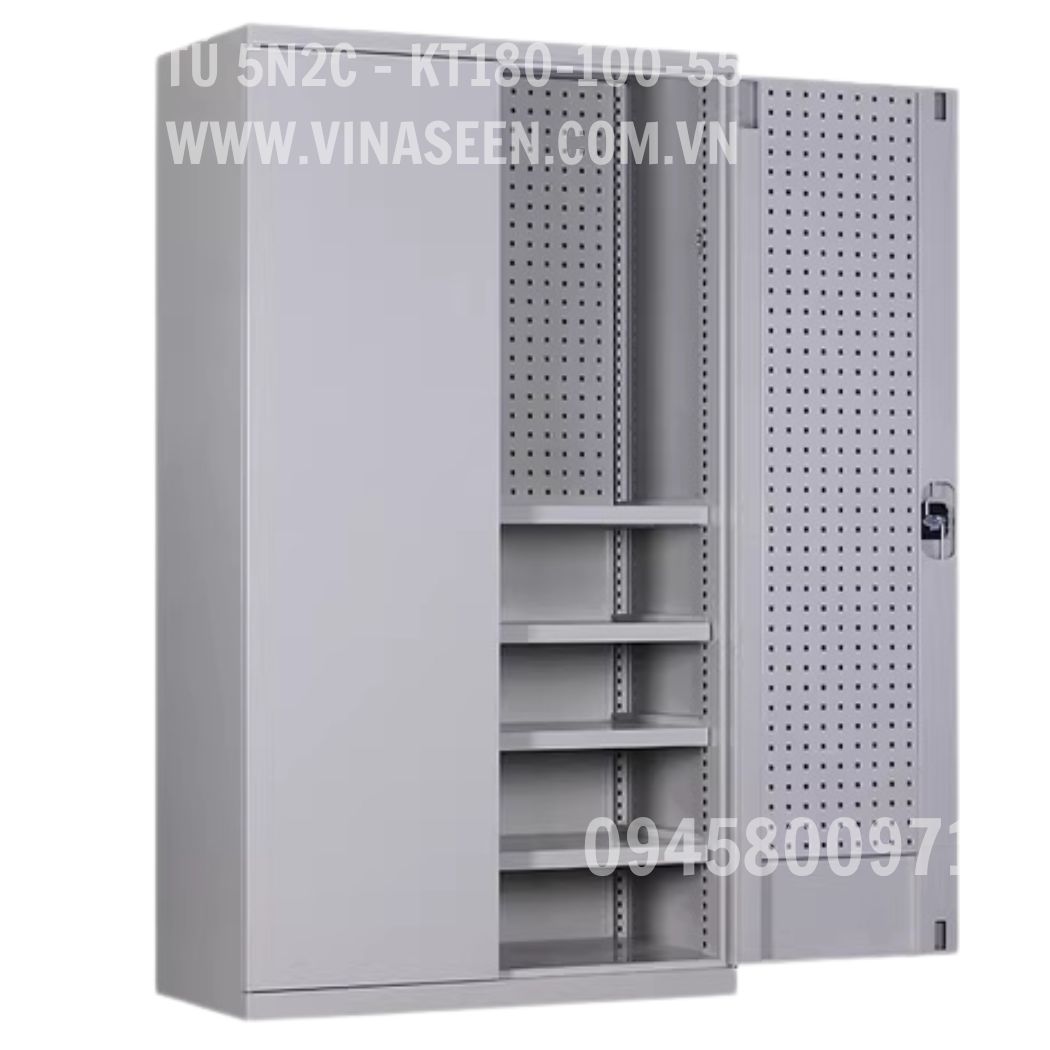 Tủ đựng dụng cụ đồ nghề 5 ngăn 2 cánh, đặt cố định.