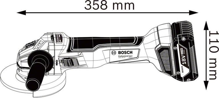 Máy mài góc dùng pin Bosch GWS 18V-10 Professional (SOLO)